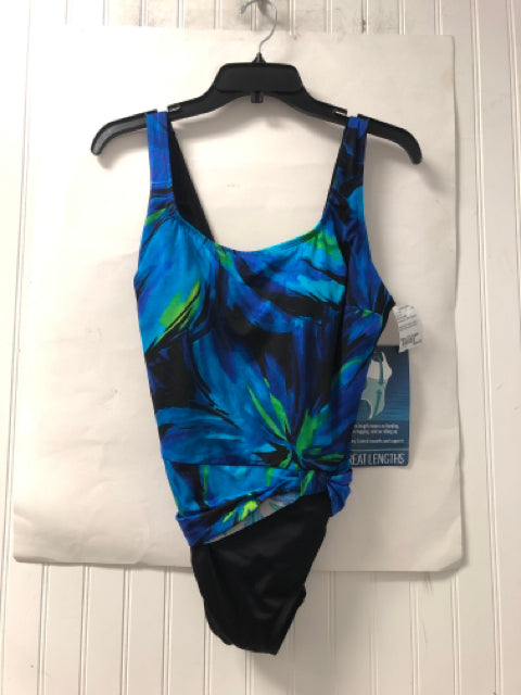 Black/Blue Great Lengths NEW Swimsuit Women's