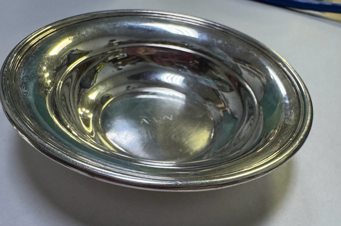 (2) Pair Set of Tiffany & Co Sterling Silver Salt Cellar Dish Bowls  3.5" Diam