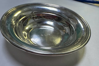 (2) Pair Set of Tiffany & Co Sterling Silver Salt Cellar Dish Bowls  3.5" Diam