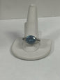 Sterling Silver Blue Topaz Ring Size 12