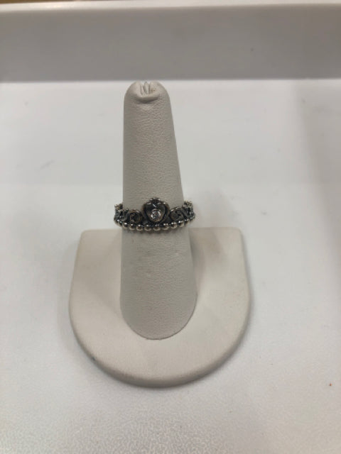Pandora Sterling Silver Ring Tiara Size 8.5