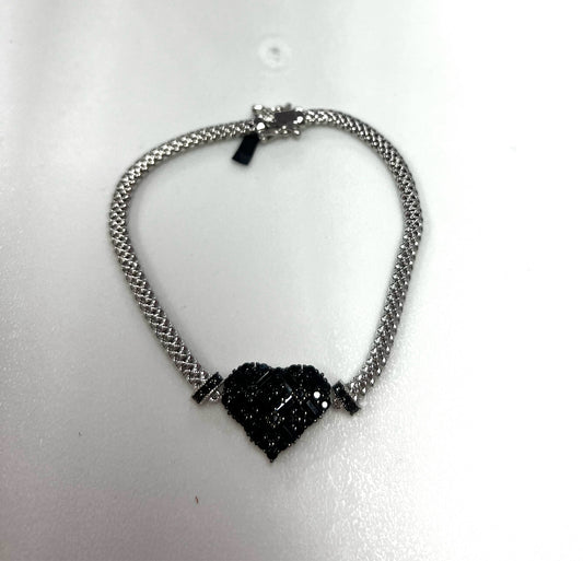 Sterling Silver Black Spinel Bracelet New JTV