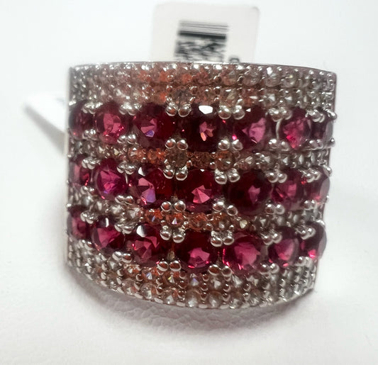 Rose Gold Over Sterling Silver Gemstone Ring Size 9  New w/ Tags JTV