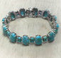 Sterling Silver Blue Kingman Turquoise Bracelet 8" New JTV