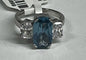 Sterling Silver Bella Luce Blue White CZ Ring Size 9 New JTV 5.59 ct tw