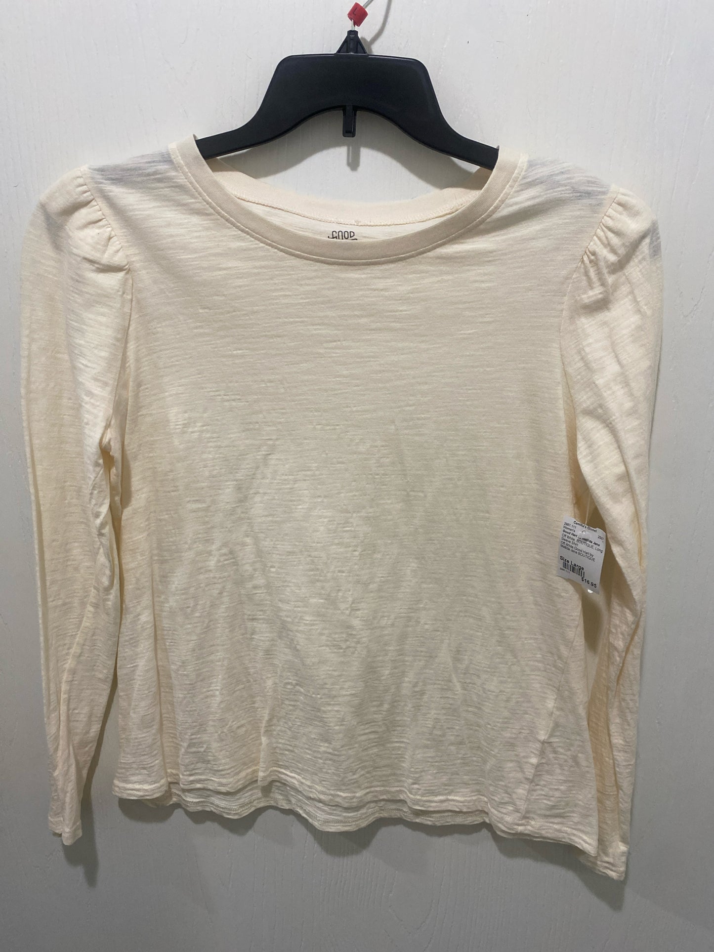 Off White Good Hart by Matilda Jane BOUTIQUE Long Sleeve Shirt Women's