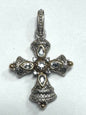 Barbara Bixby 18k Yellow Gold & Sterling Silver Cross Pendant Enhancer