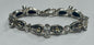 Designer John Atencio JA Sterling Silver & 18K Gold White Topaz 7" Bracelet