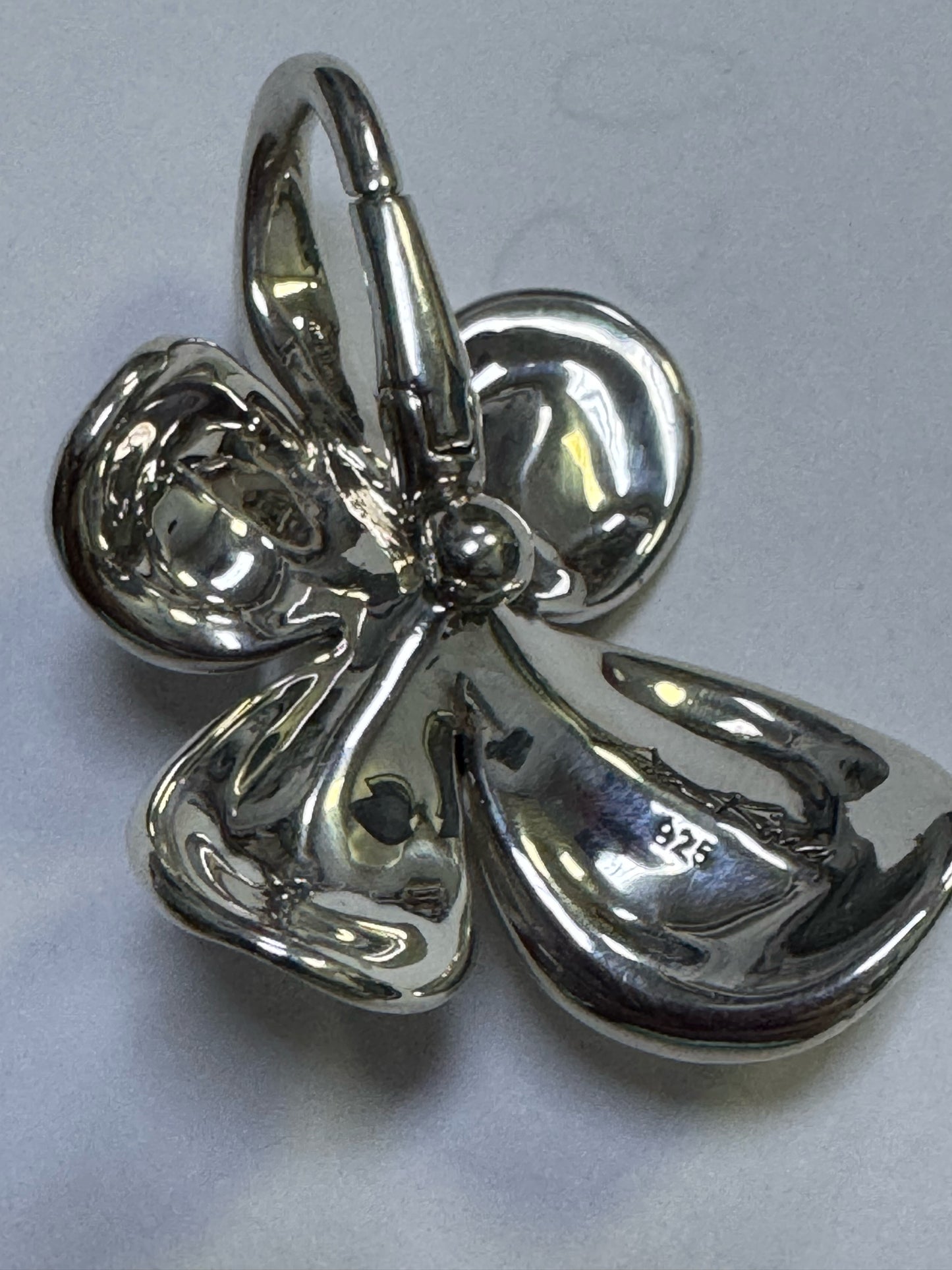 Ann King Sterling Silver Freshwater Button Pearl Orchid Flower Pendant