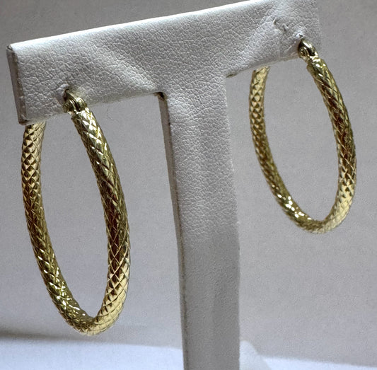 Gold Over Sterling Hoop Earrings