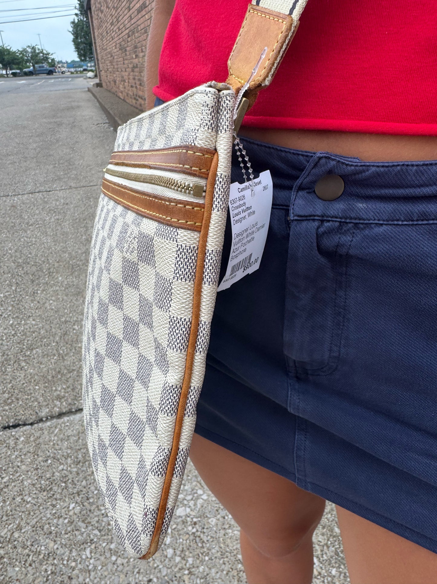 Designer Louis Vuitton White Crossbody