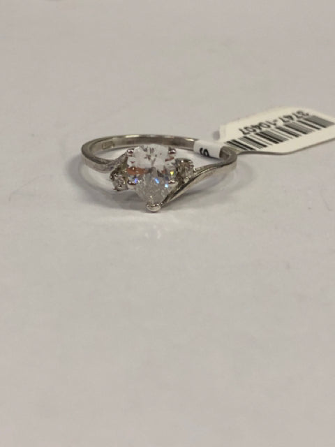 Sterling Silver CZ Ring Size 9
