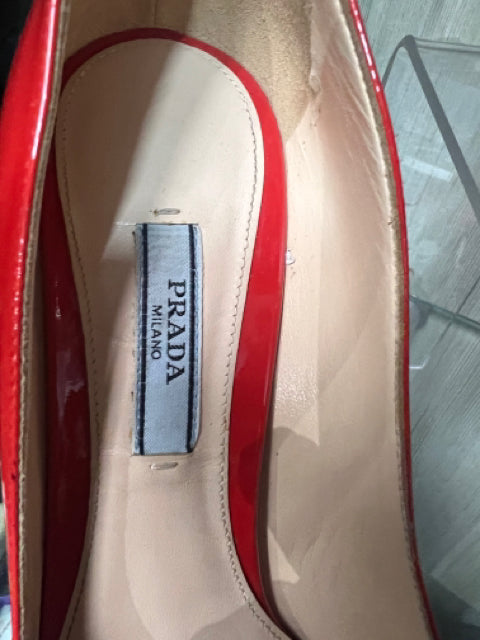 Red Prada Heels Women's