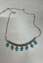 Sterling Silver Sleeping Beauty Turquoise Necklace New JTV