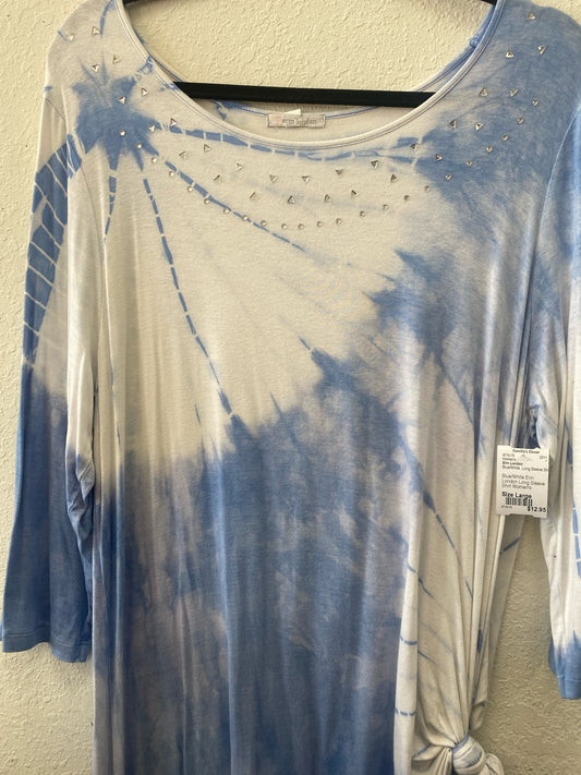 Blue/White Erin London Long Sleeve Shirt Women's