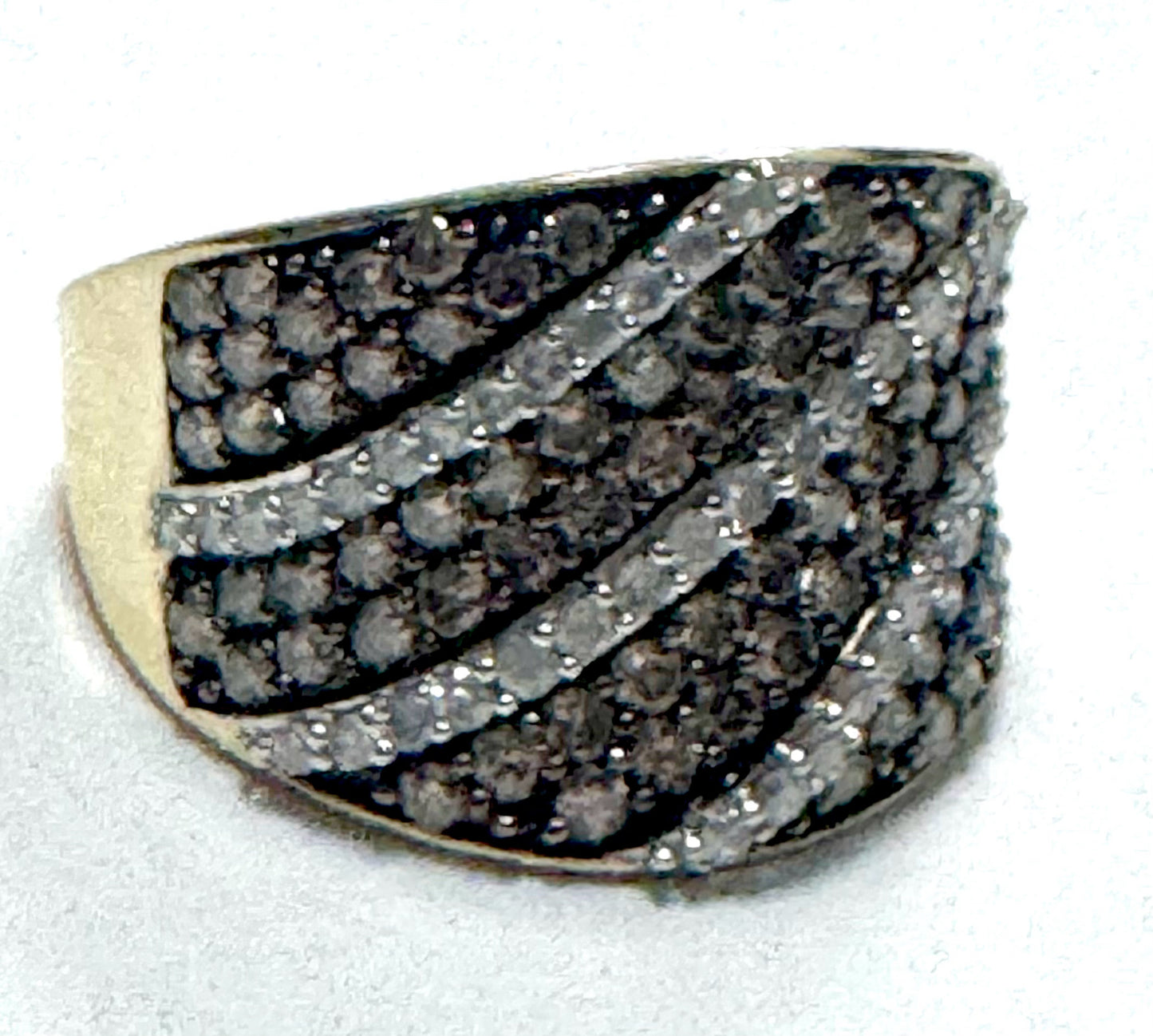 10k Yellow Gold 2 ct tw Champagne Diamond Ring