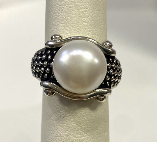 Honora Sterling Silver Pearl Ring Size 6