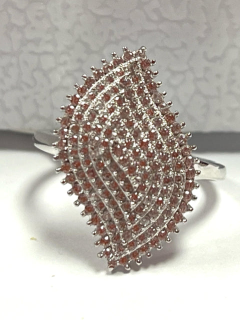 Sterling Silver White Zircon Ring 1.24 ct tw  New w/ Tags Size 8 JTV