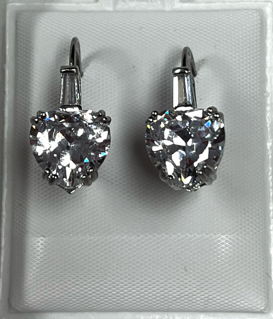 Sterling Silver CZ Earrings New JTV