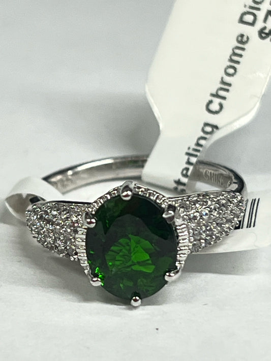 Sterling Silver Chrome Diopside Ring New w/ Tags Size 8 JTV