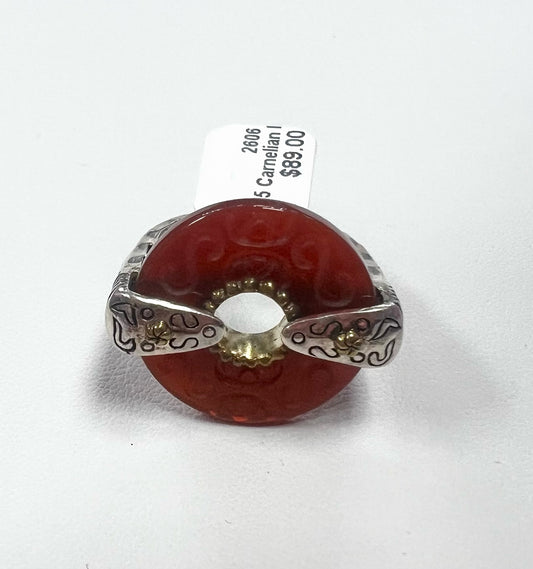 Silpada 925 Sterling Silver Carnelian Ring Size 7