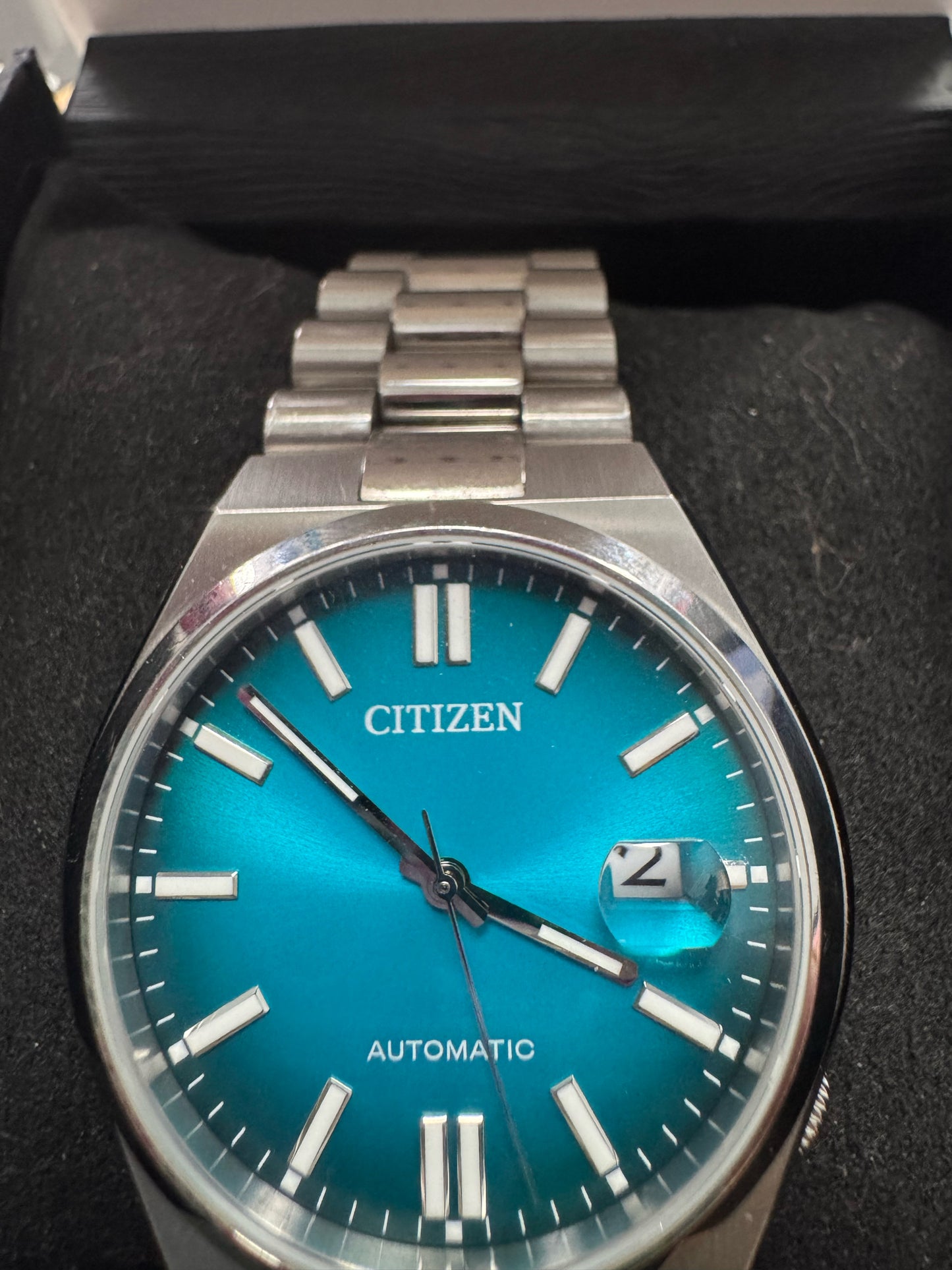 Citizen Men's Tsuyosa Automatic Blue Teal Dial Stainless 40mm Watch 8210-S126967