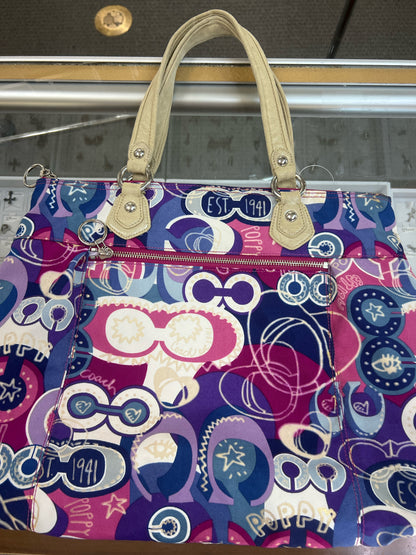Designer Coach Purple/Multi-Color Handbag