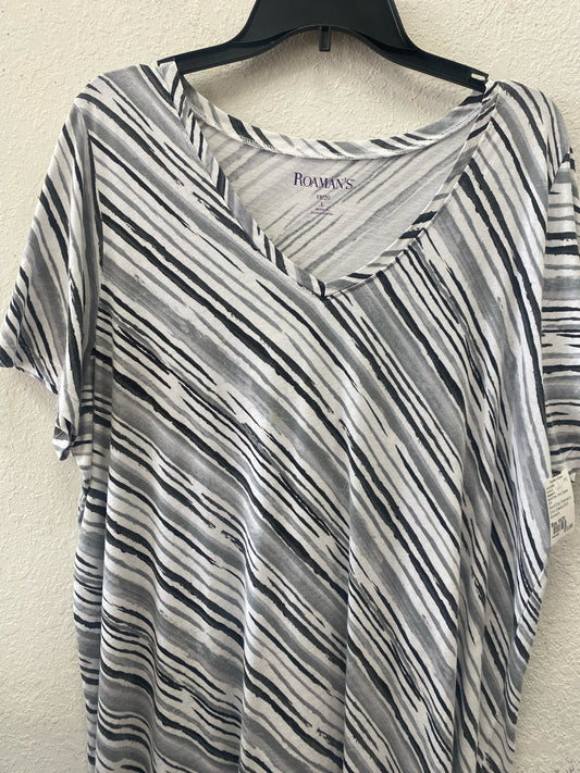 Black/Gray Roaman's Short Sleeve Shirt Women's