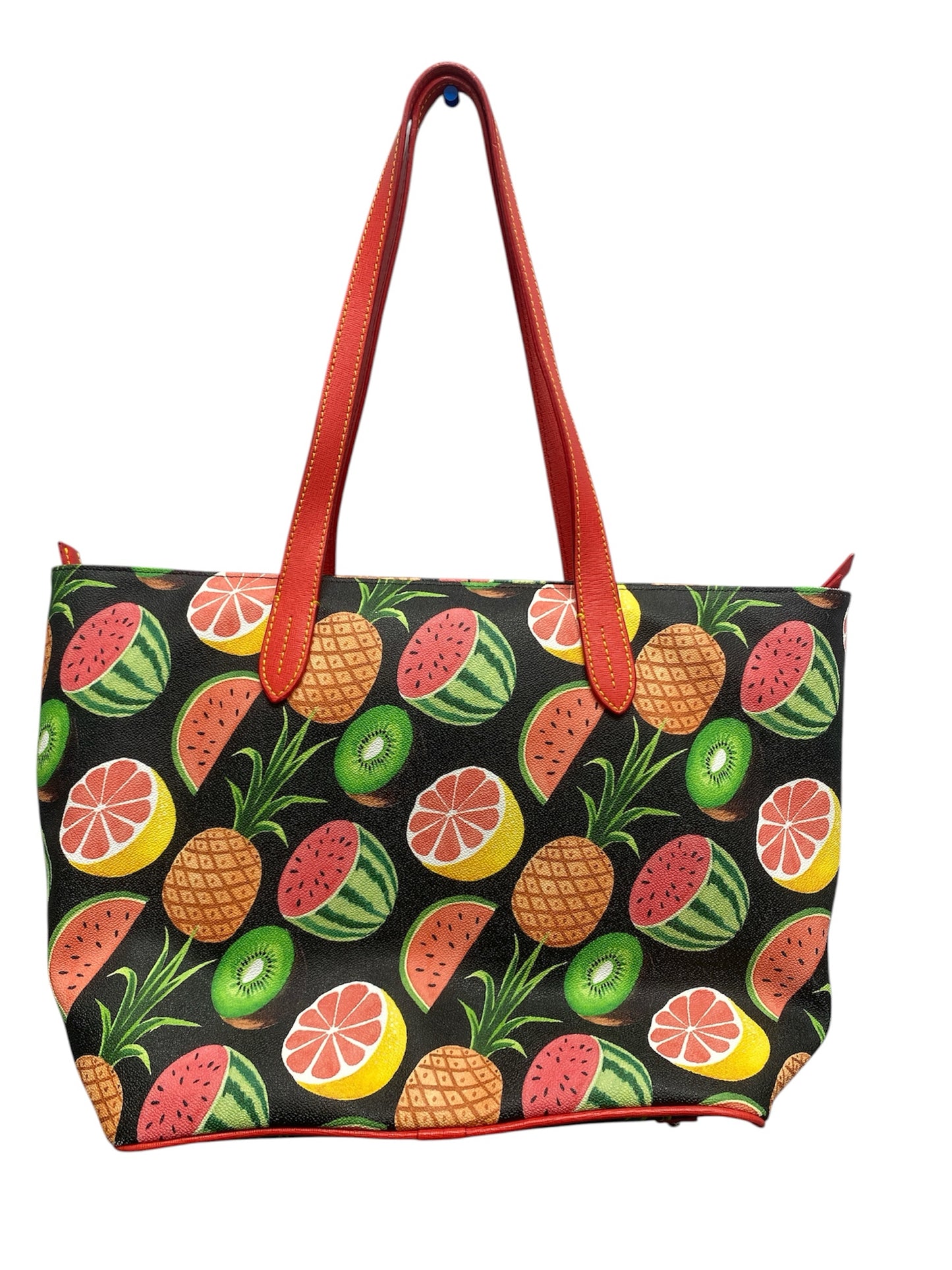 Designer Dooney & Bourke Black/Multi-Color Handbag