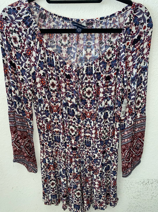 Floral American Eagle Romper Women's