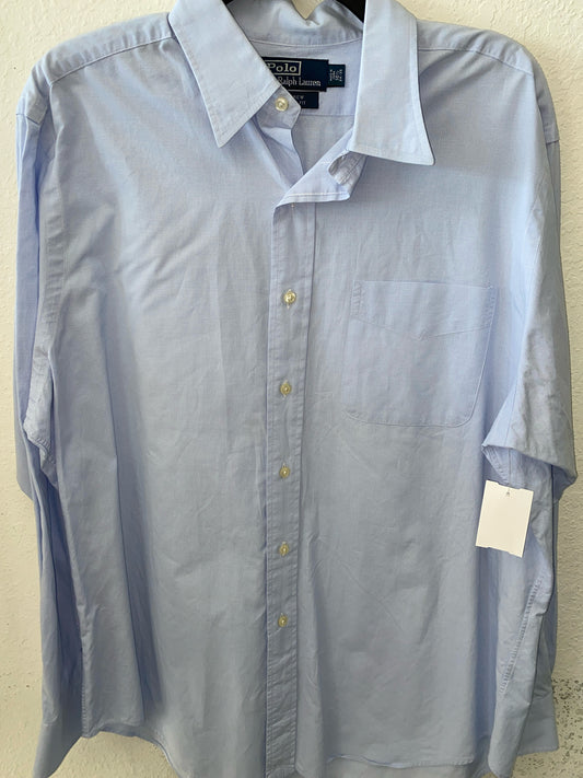 Light Blue Polo by Ralph Lauren Long Sleeve Shirt Men's