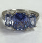 Sterling Blue & White Simulant Ring New JTV Size 8