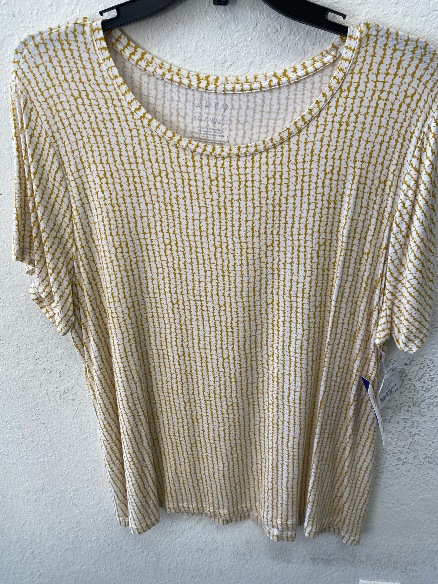 White/Gold Apt 9 NEW Short Sleeve Shirt Women's