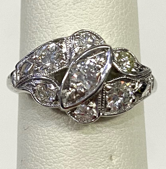 14kw Vintage 1 cttw Diamond Ring