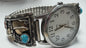 Sterling Silver & Gold Filled Watch Tips Turquoise & Coral Timex Watch