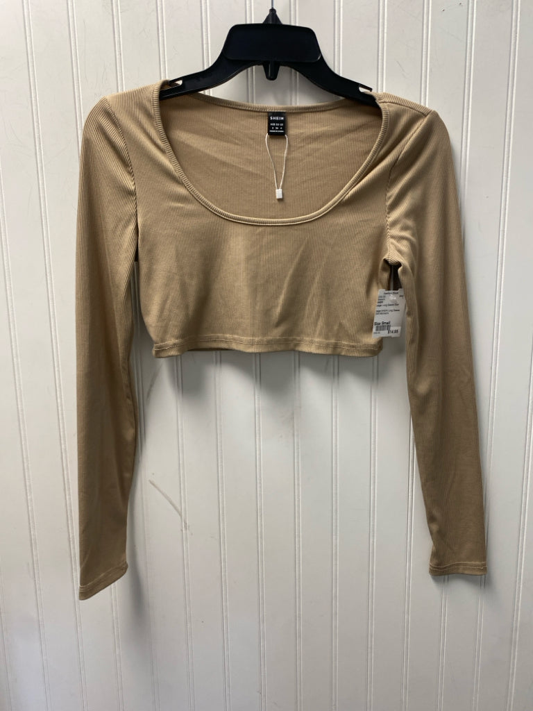 beige SHEIN Long Sleeve Shirt Women's
