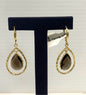 14k Yellow Gold Smoky Quartz Earrings