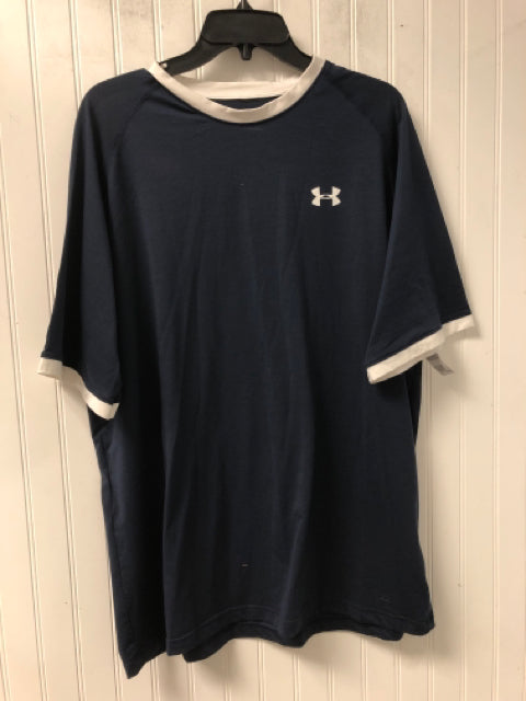 Navy Blue Under Armour ACTIVE Short Sleeve Shirt Men's