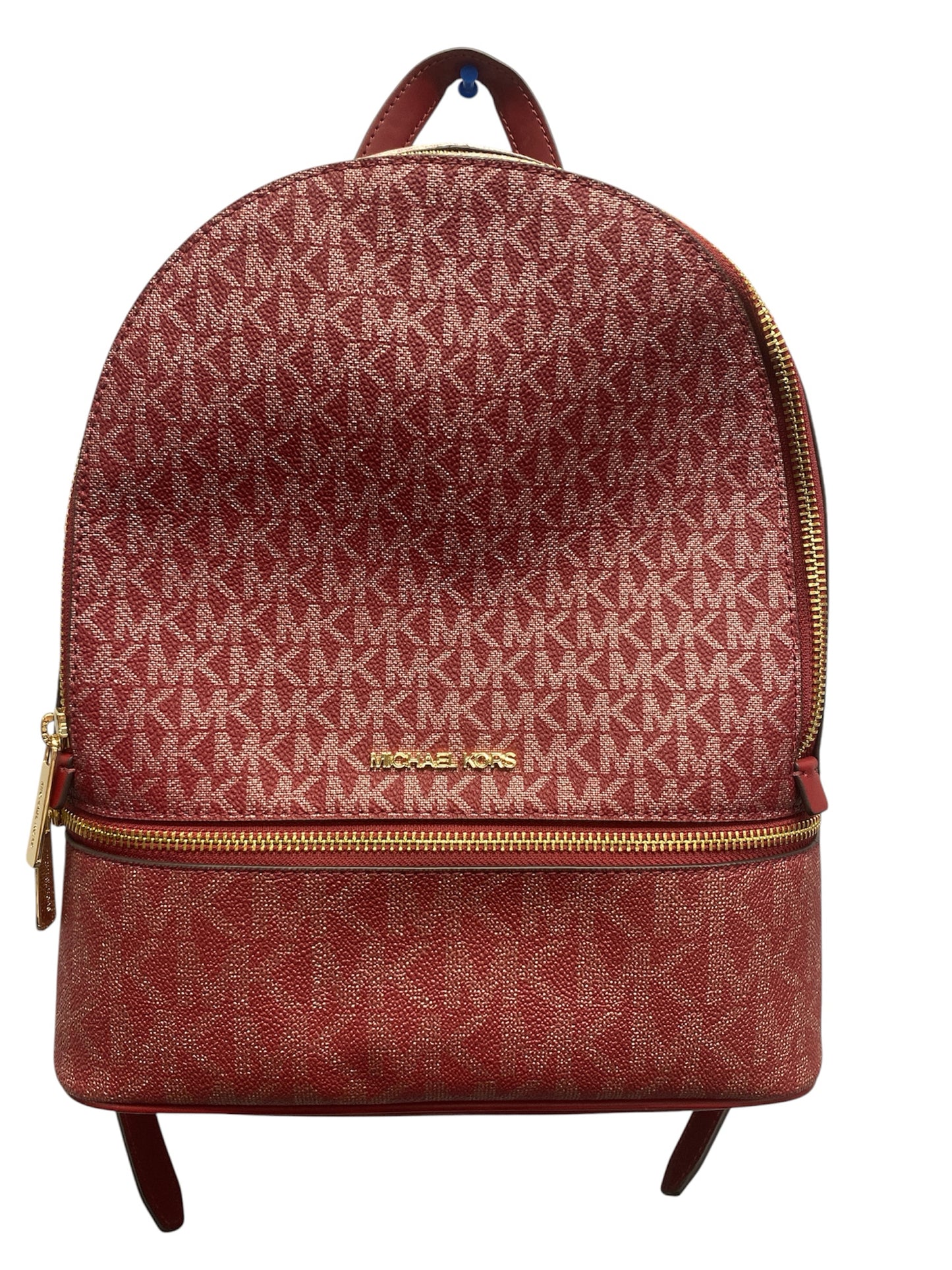 Designer Michael Kors Red Print Backpack