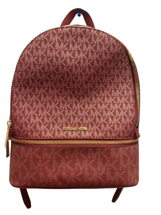 Designer Michael Kors Red Print Backpack
