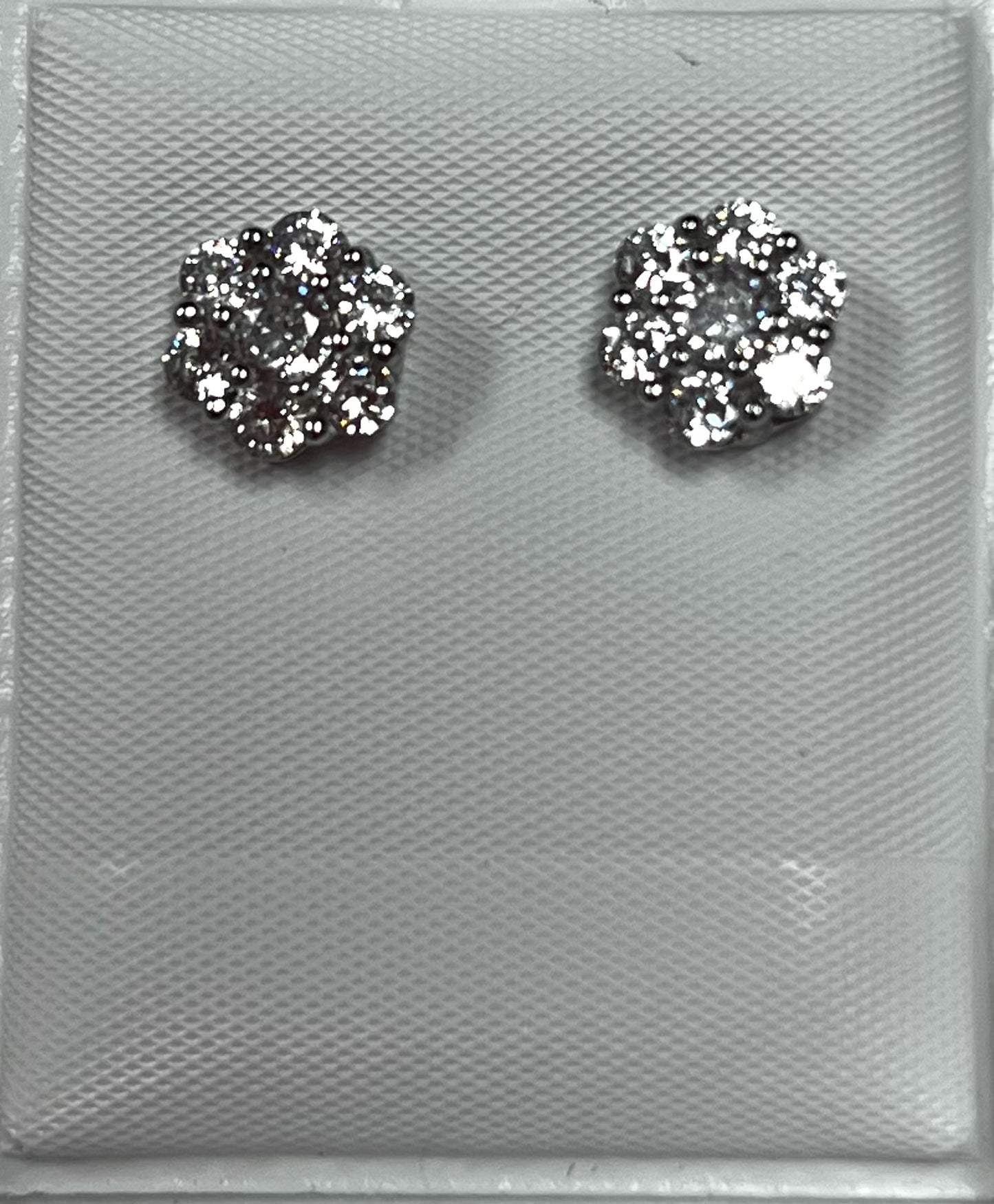 Sterling Silver CZ Earrings New JTV