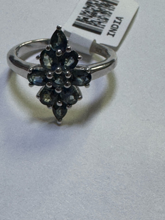 Sterling Silver Blue Topaz Ring Size 8 New w/ Tags JTV