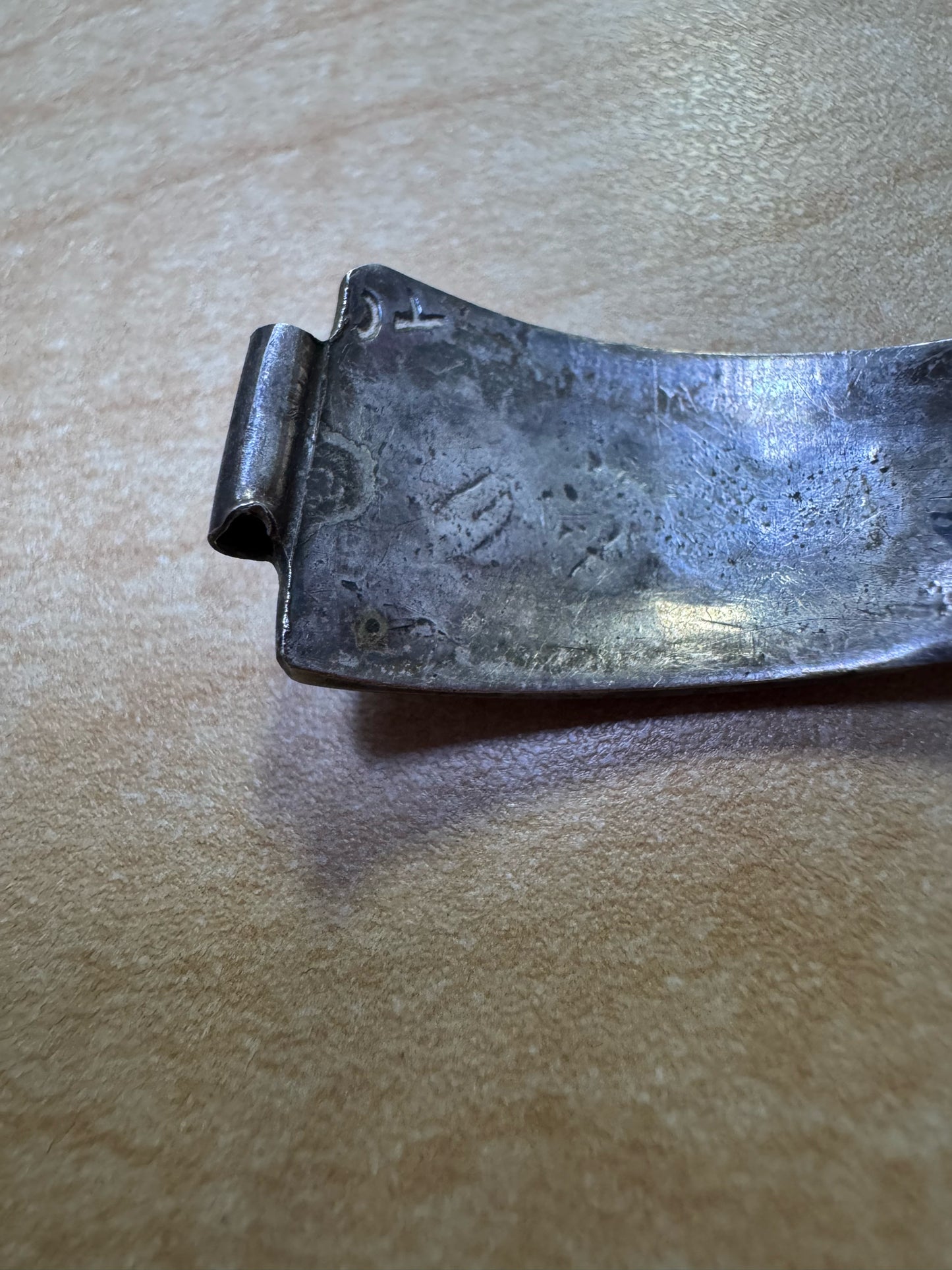 Silver Native American Inlaid Chip Turquoise Stretch Watch Band