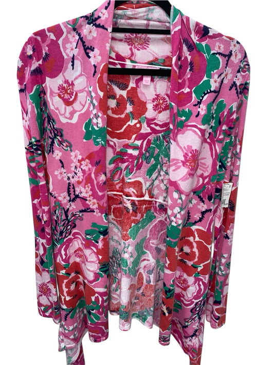 Pink Print Lilly Pulitzer BOUTIQUE Cardigan Women's