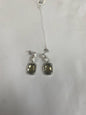 Sterling Silver Pearl Topaz Pyrite Earrings
