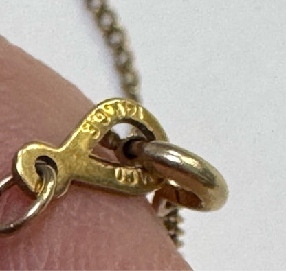 AMCO 14K Gold Filled Necklace Clip on Earring Set 2 Pc Red Garnet Pearl