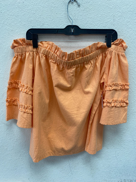 Orange Coeur De Vague Short Sleeve Shirt Women's