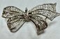 Vintage 14kw Bow Brooch Diamond