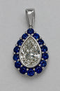 14kw 3/4 ct Natural Diamond & Sapphire Pendant