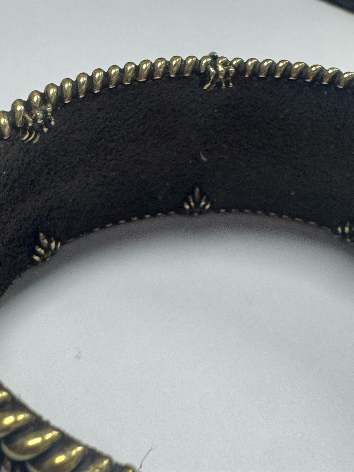 CAROLYN POLLACK Am West Sterling Silver & Brass Cuff Bracelet Mother of Pearl